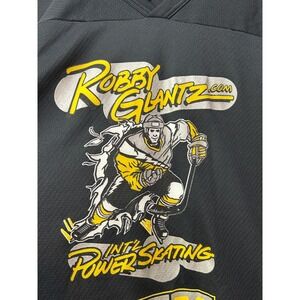 Robby Glantz Power Skating CCM‎ RBK Hockey Jersey Black Mens Large Graphic